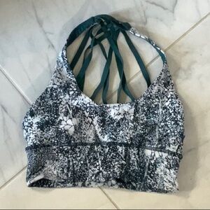 Lululemon Strappy Sports Bra - Blue and White